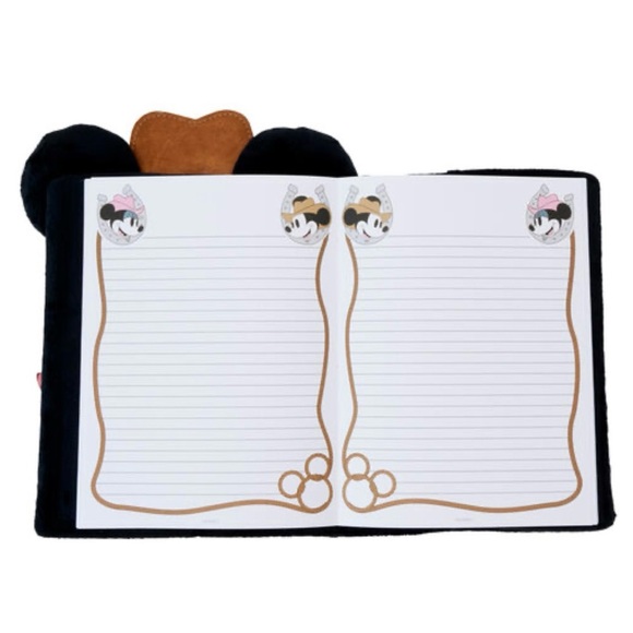 Loungefly Mickey Mouse Western Cowboy Cosplay Plush Journal - Picture 3 of 5